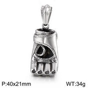 Vintage Stainless Steel Fist Hand Pendant Necklace for Men Punk Rock Sports Party Jewelry Statement Anniversary Gifts
