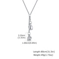 Men's Stainless Steel Boxing Glove Pendant Necklace, Adjustable Drawstring Long Chain Necklace, Creative Fashion Jewelry for Men