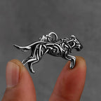 Viking Geri and Freki Knot Wolf Stainless Steel Pendant Men's Fashion Hip Hop Pendant Necklace Nordic Jewelry Gift