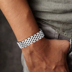 Vnox 15mm Masculine Watch Band Bracelets for Men Husband, Chunky Heavy Stainless Steel Links Wristband, Gentle Business Gift