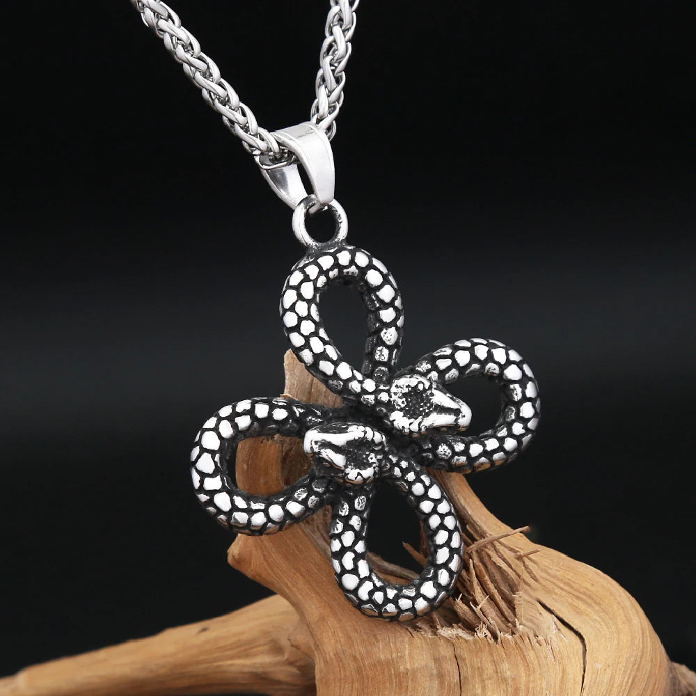 Gothic Snake Stainless Steel Pendant Necklace