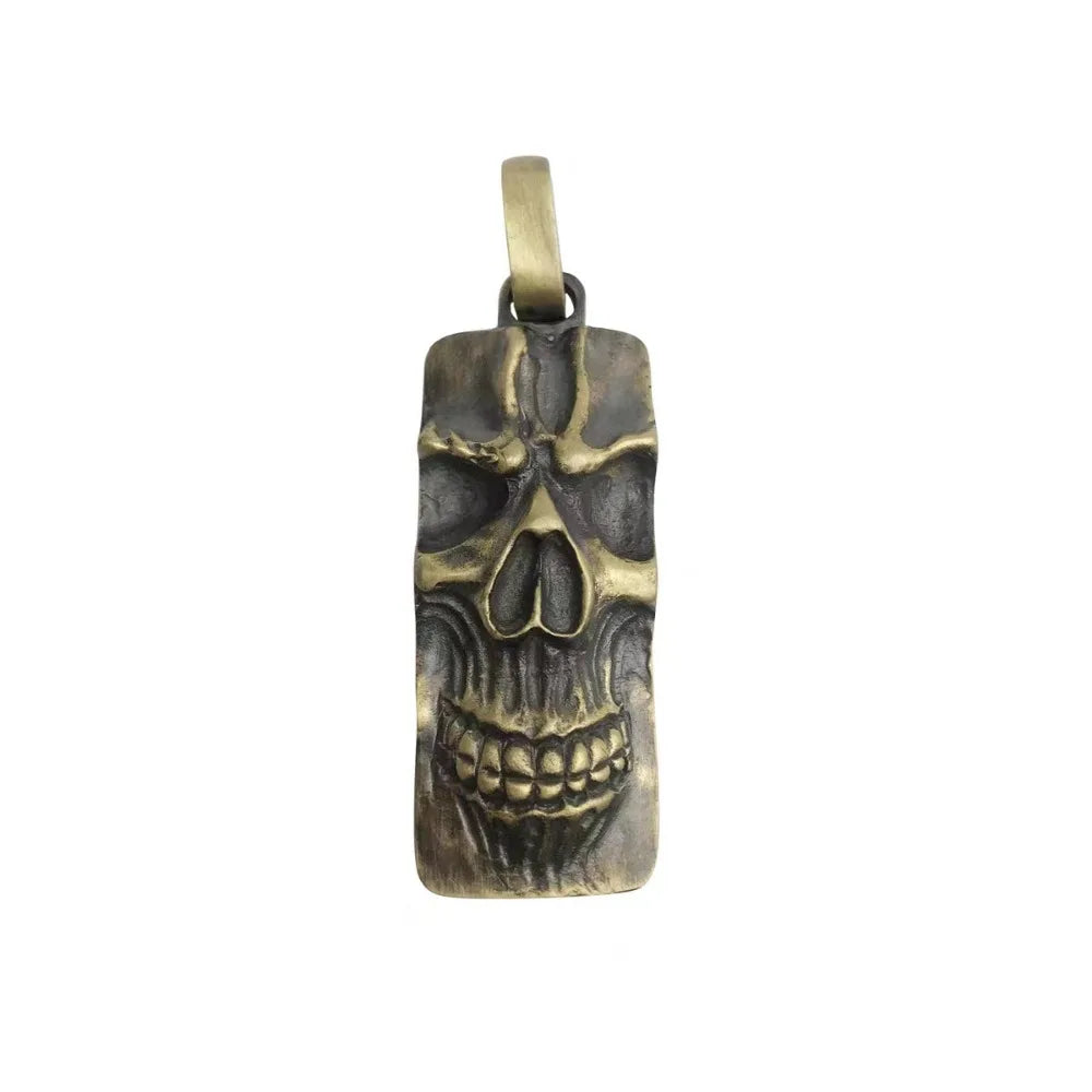 Military Tag Skull Pendant Necklace