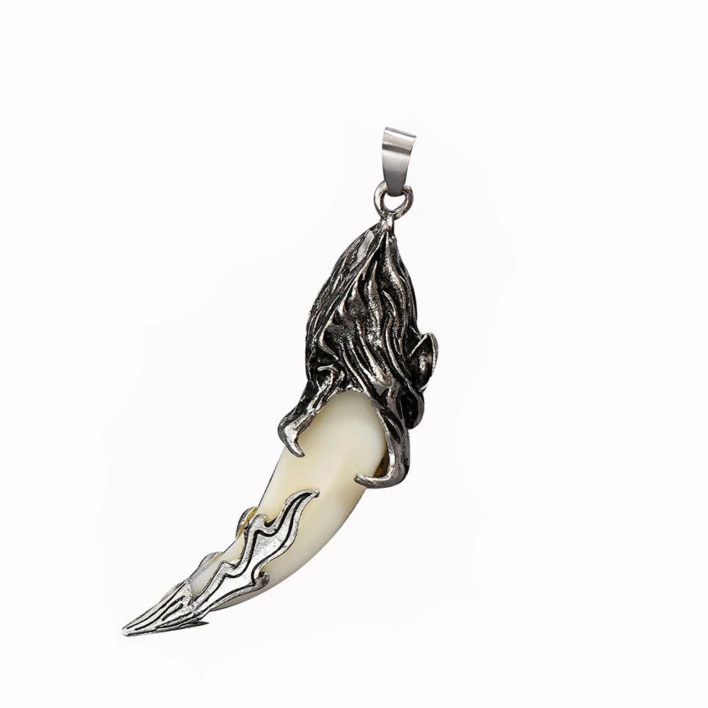 Wolf Steel Pendant Chinese Style Versatile Imitation
