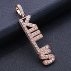 Iced Out Moissanite Letter Pendant Necklace VVS