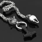 Viking Wolf Stainless Steel Pendant Necklace