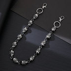 Skull Keychain Wallet Chain — Two-Tone Gothic Biker Pants Chain