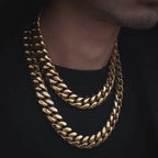 6/8/10/12/14/16MM Hip Hop Cuban Link Necklace For Men Stainless Steel Miami Fashion Jewelry Thick And Thin Rainbow
