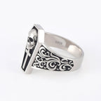 Cross Skull Gravestone Ring — 925 Silver