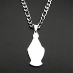 Virgin Mary Pendant Necklace — Silver