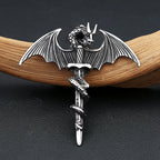 Sword Shape Pendant Necklace — Stainless Steel