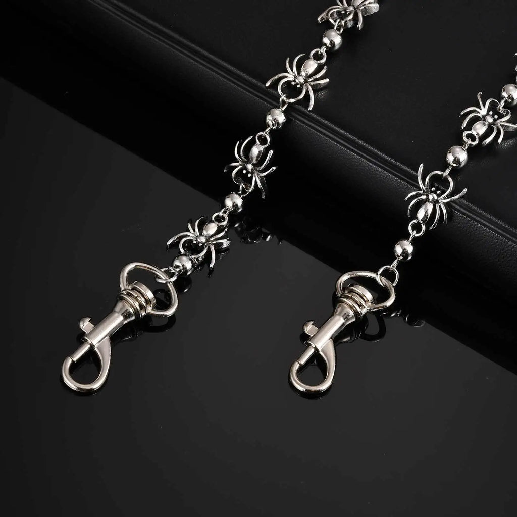 Black Pentagram Pants Chain — Stainless Steel