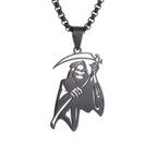 Retro Gothic Golden Cross Skull Pendant Necklace for Men Fashion Party Rock Motorcycle Riding Punk Jewelry Gift