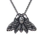 Skull Butterfly Moth Pendant — Stainless