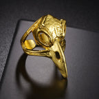 New Design Skull Crow Skull Ring Woodpecker Bird Men's Ring Punk Stylish Jewelry