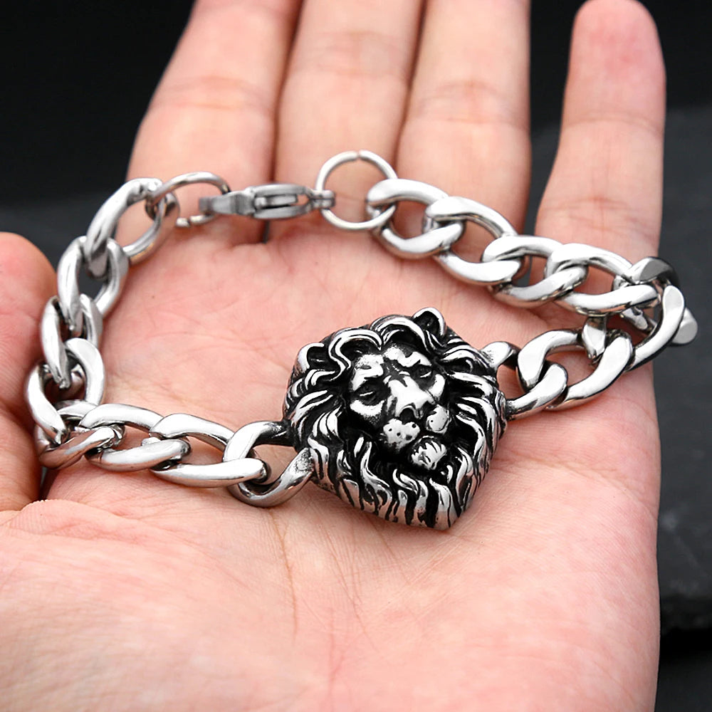 Lion Leopard Bracelet — Stainless Steel