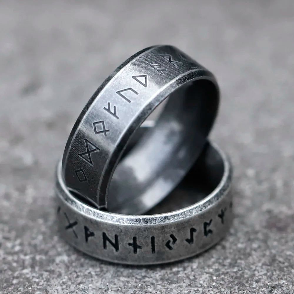 Viking Odin Rune Letter Ring — Stainless Steel