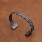 Viking Rune Open Bracelet — Stainless Steel