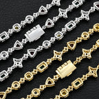 Tennis Bracelet Stainless Steel Multicolor CZ