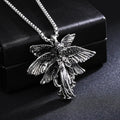 Six-Wing Angel Pendant Necklace — Stainless Steel