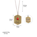 Ghost Child Heart of Damballa Vintage Ruby Necklace Ghost Child Movie Peripheral Vintage Totem Tag