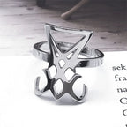Gothic Sigil Ring — Stainless Steel Adjustable