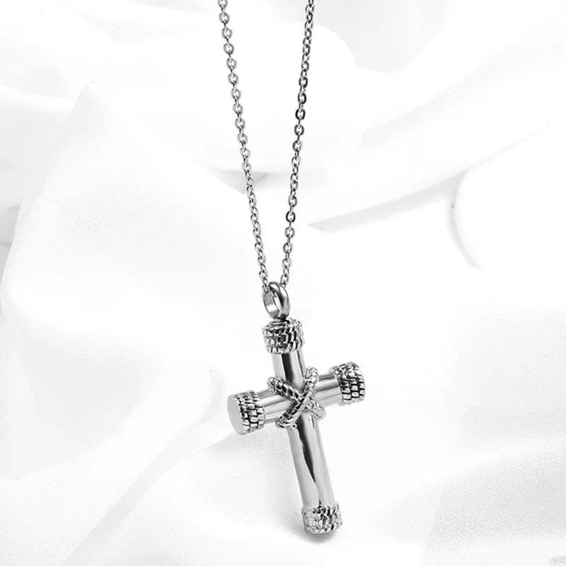 Vintage Catholic Cross Pendant Necklace — Amulet