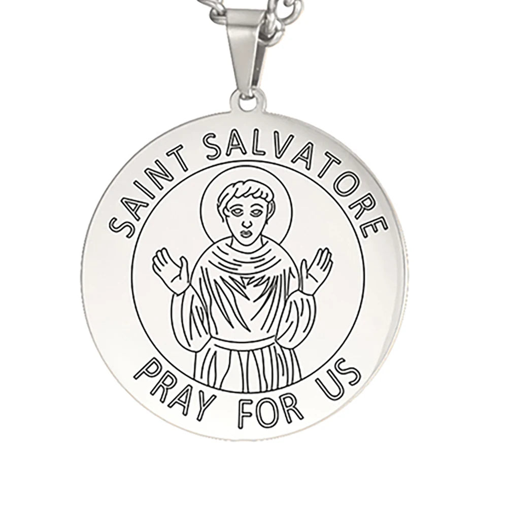Dawapara Saint Christopher Medal Necklace Jesus Truet In You Amulet Catholic Jewelry Travelers Driver Gifts Stainless