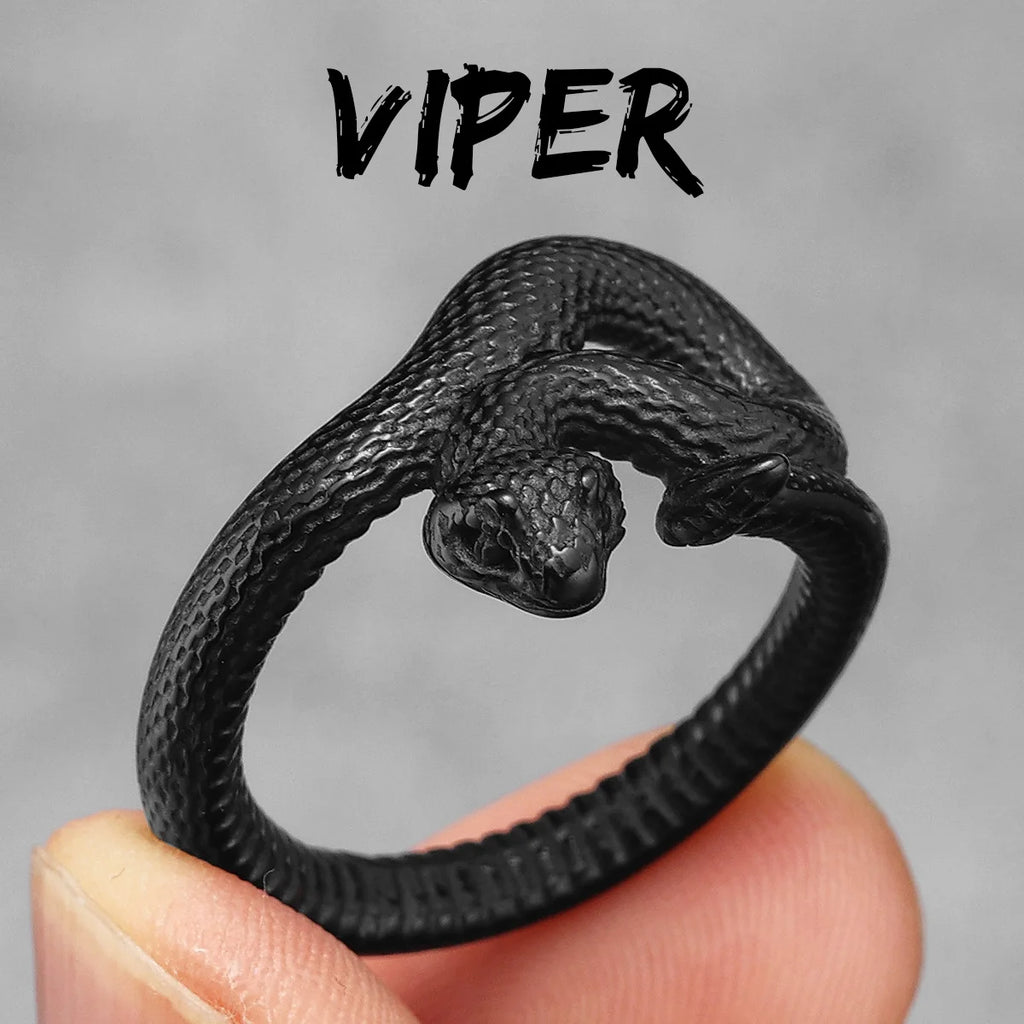 Viper Snake Ring — Stainless Steel