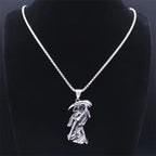 Antique Skull Pendant Necklace — Stainless Steel