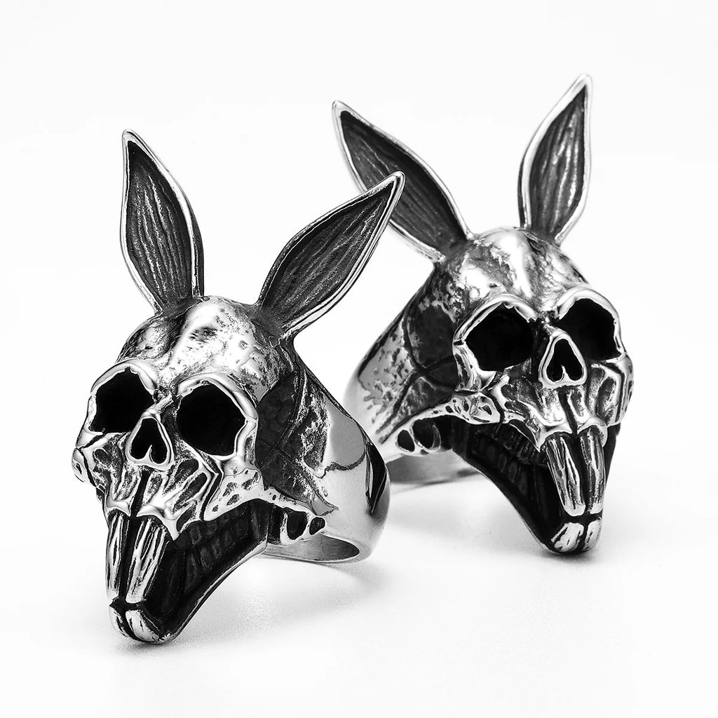 Rabbit Skull Ring — Stainless Steel