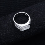Iced Out Moissanite Ring — 925 Silver