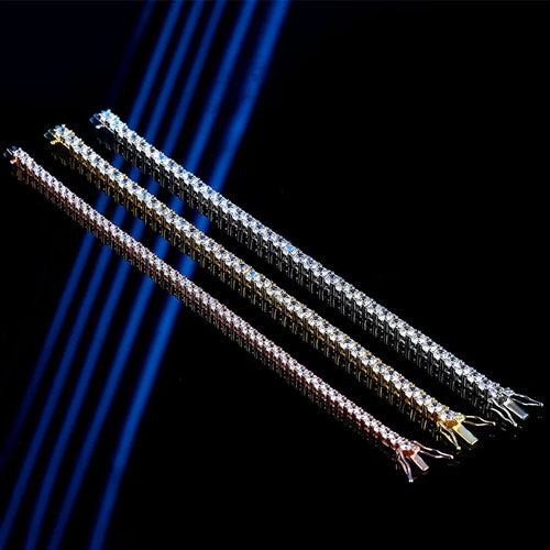 7MM Iced Out Silver Bracelet