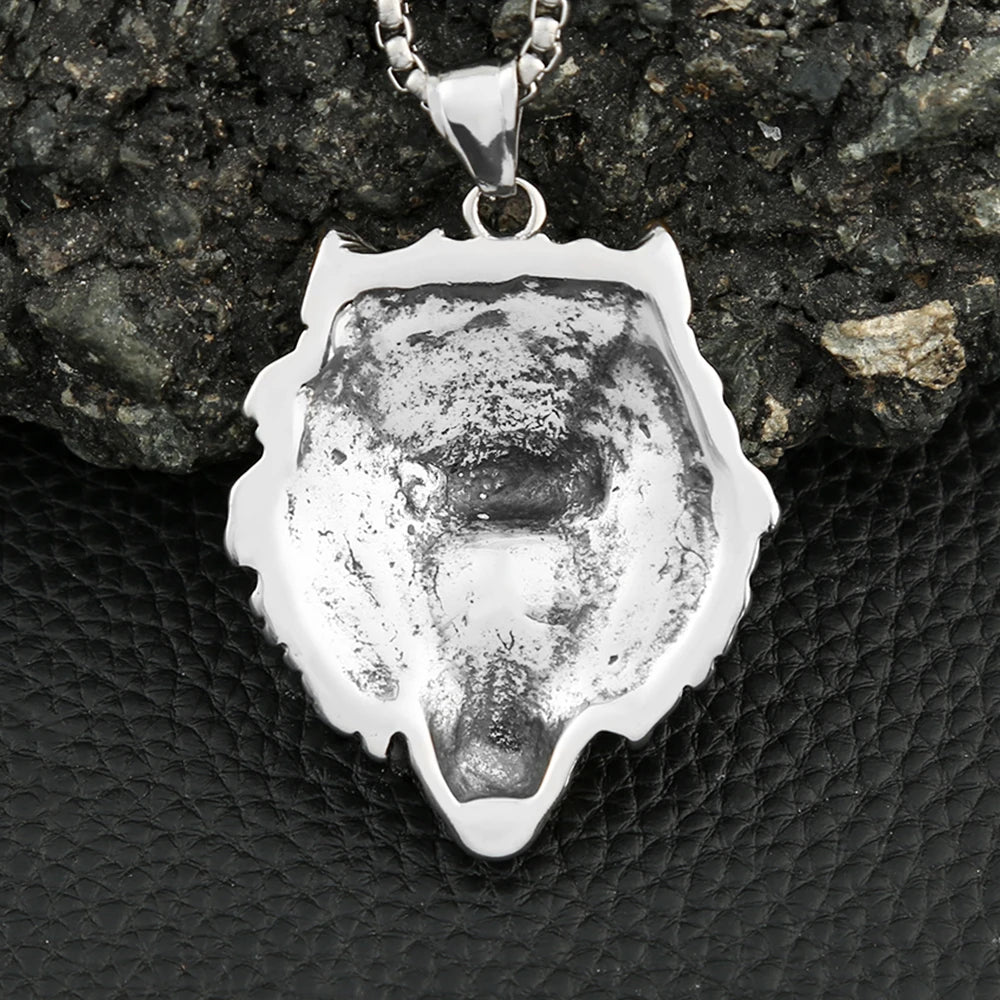Wolf Fenrir Pendant — Stainless Steel
