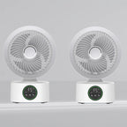 Portable Wall-Hanging Fan With Remote Control Smart Voice Rechargeable USB Household Electric Folding Fan Nightlight