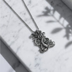 Silver Mermaid Pendant Necklace Stainless Steel