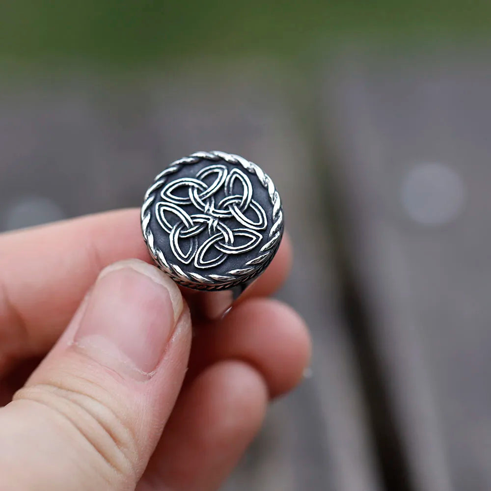 2023 NEW Men's 316L stainless steel rings Viking Celtic Knot Ring Amulet Vintage Scandinavn Jewelry Gifts free shipping