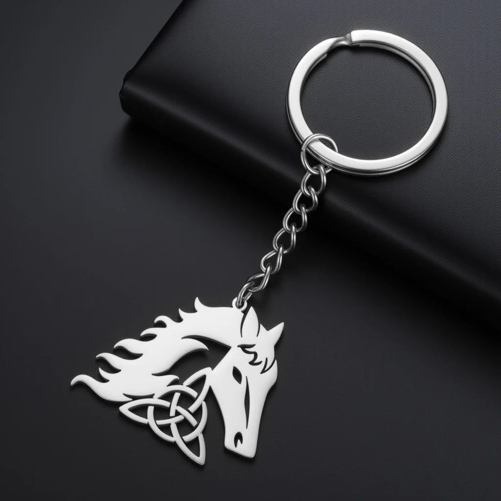 Hollow Horsehead Keychain for Men & Women — Stainless Steel