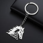 Teamer Hollow Horsehead Keychain For Women Men Gold Color Stainless Steel Cool Animal Bag Keyring Lucky Accessories Gift New