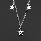 Star Silver Bracelet Sterling Zircon Vintage Mystical