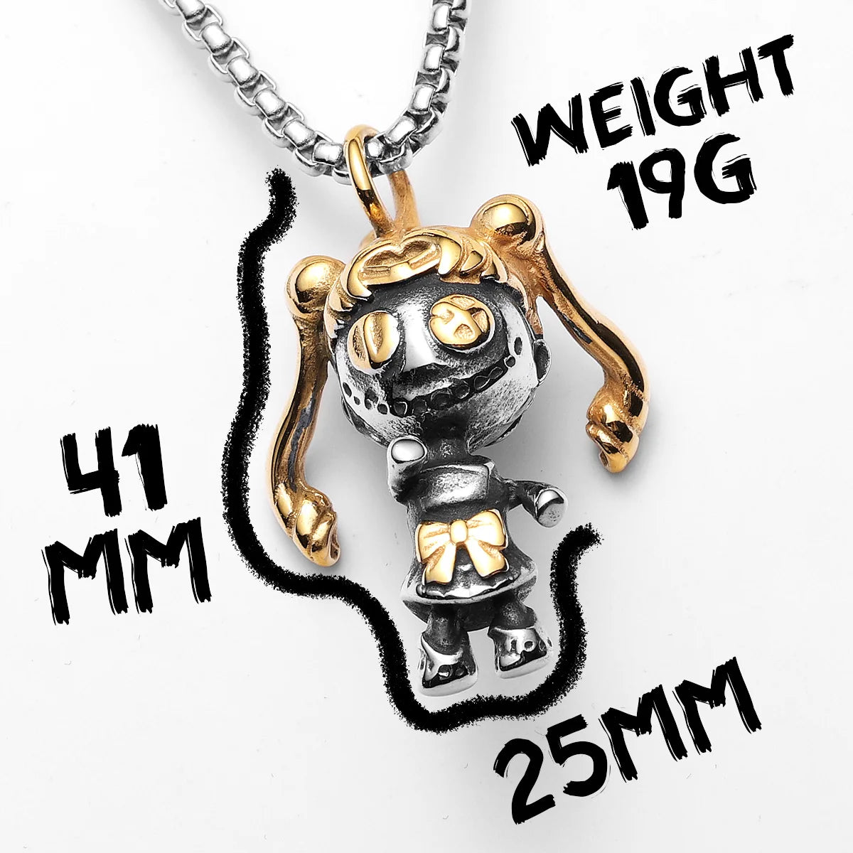 Sailor Moon Pendant Necklace — Stainless Steel