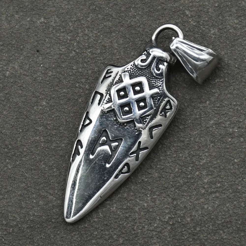 Stainless steel Nordic Rune Thor\'s Hammer Pendant Odin Celts Valknut Thors axe Necklace Men's Amulet Jewelry