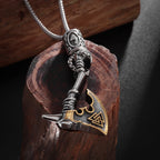 Nordic Rune Compass Necklace — Stainless Steel