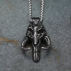 Skull Mandalorian Black Pendant Vintage 316L Gothic