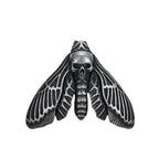 New Unique Vintage Stainless Steel Butterfly Moth Pendant Necklace For Men Punk Death Head Skull Necklaces Amulet