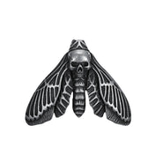 Gothic Moth Skull Pendant Necklace — Stainless Steel