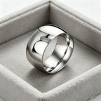 10MM Wide Trendy Stainless Steel Ring For Woman And Man Valentine's Day gift