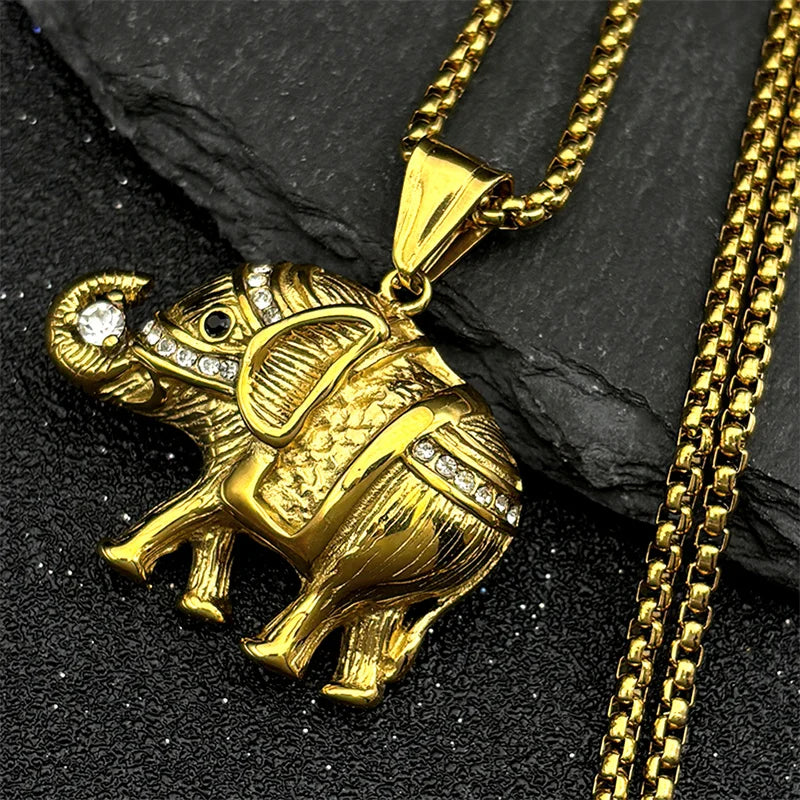 Iced Out Steel Pendant Lovely Faja Rhinestone