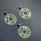 MANY STONE OVAL Natural PERIDOT Pendant Necklace Fine Jewelry Handmade Stones Wholesale Healing Energy Gift Lucky Jewelry