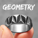 Geometry Texture Ring — Stainless Steel