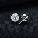 Iced Out Angel Stud Earrings — 925 Silver